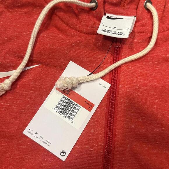 Nike Red Zip-Up Hoodie with Capital One Orange Bowl Patch NWT Large - Picture 2 of 3